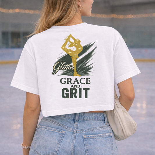 Women’s Glitter, Grace & Grit Boxy Figure Skating T-Shirt