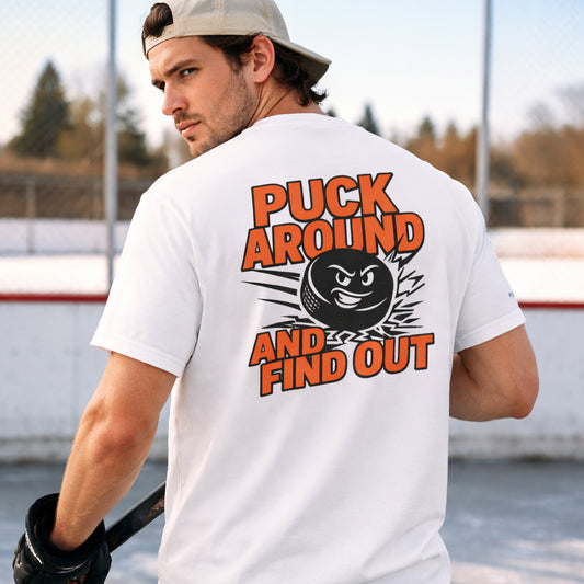 Puck Around Hockey T-Shirt White