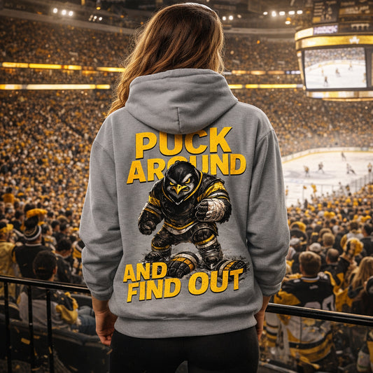 Puck Around Hockey Hoodie - Penguins Edition Grey