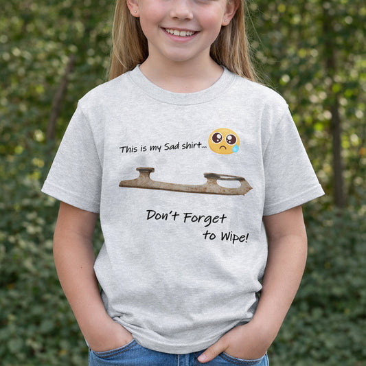 Youth My Sad Figure Skating T-Shirt Sport Grey