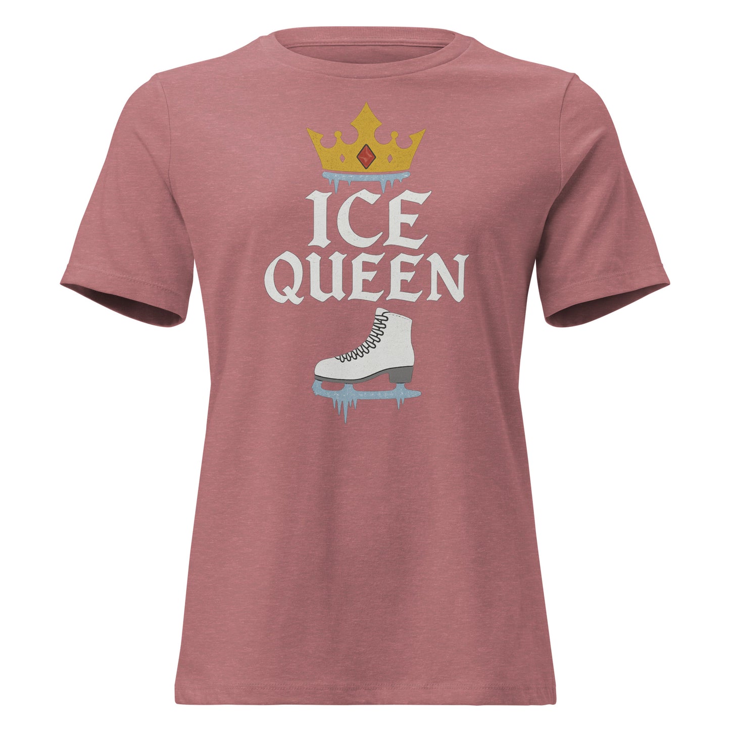 Women's Ice Queen Figure Skating T-Shirt Heather Mauve