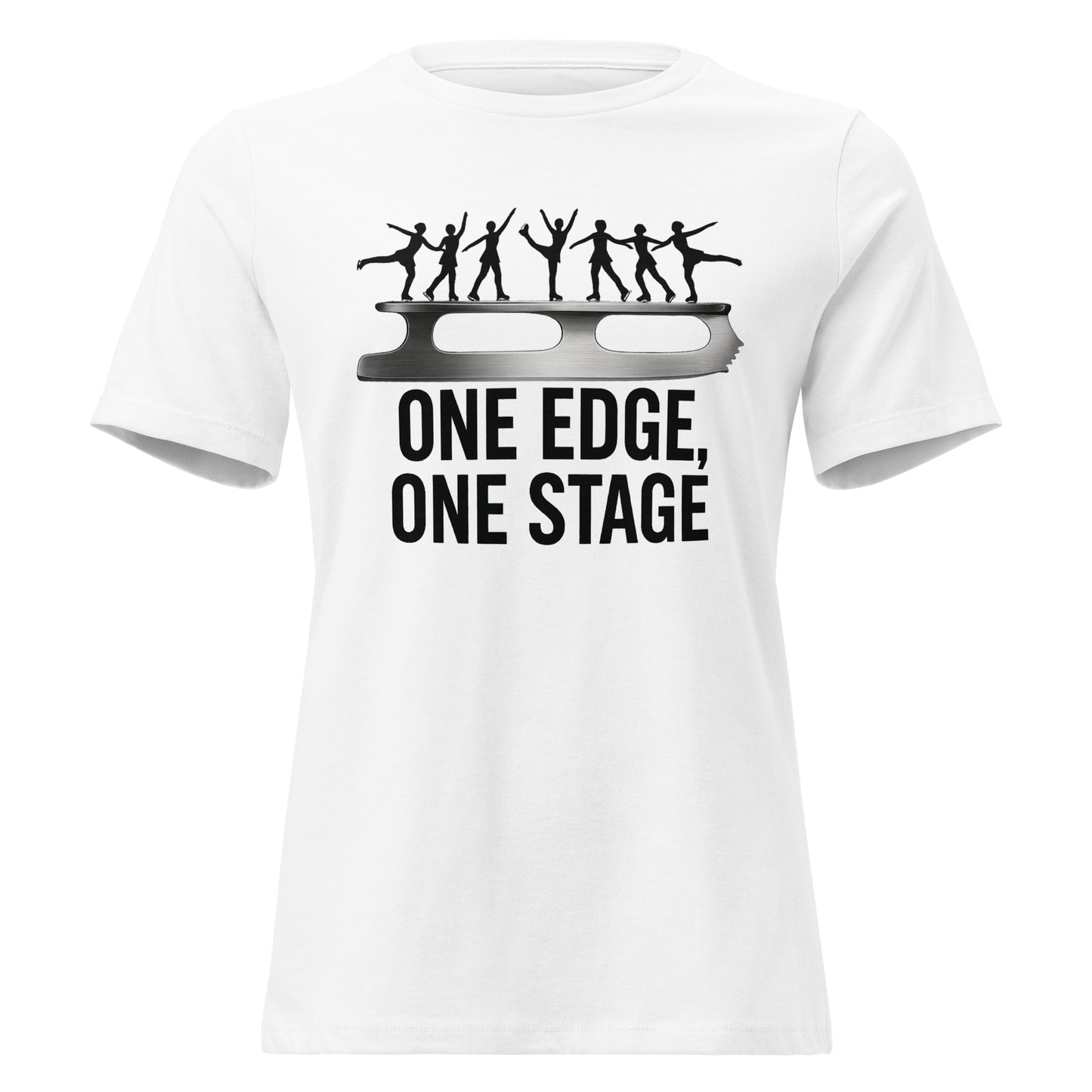 Women's One Stage Figure Skating T-Shirt White