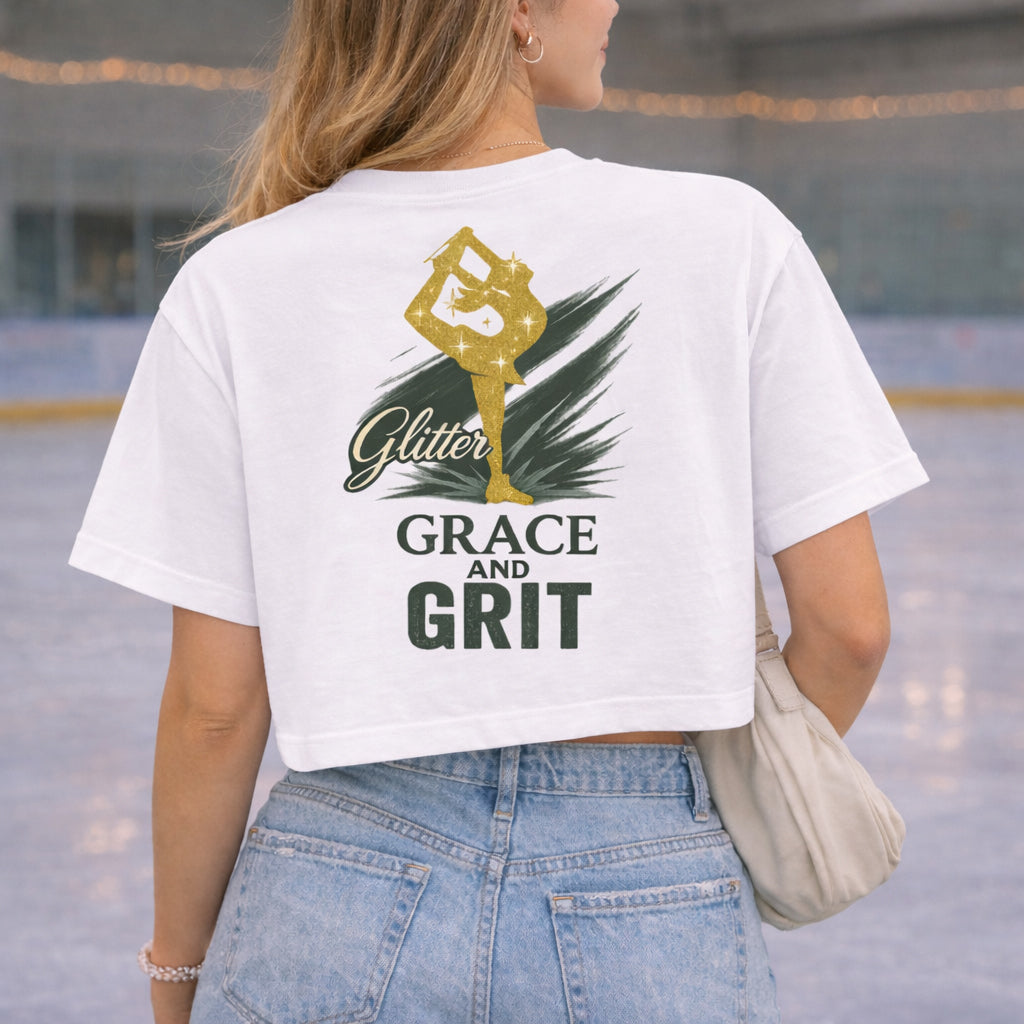 Women’s Glitter, Grace & Grit Boxy Figure Skating T-Shirt