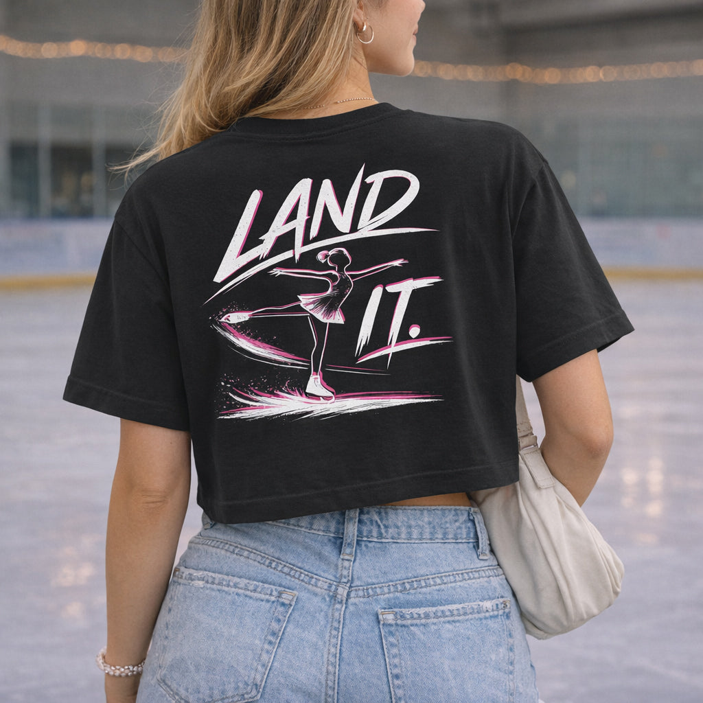 Women's Land It Boxy T-Shirt Black