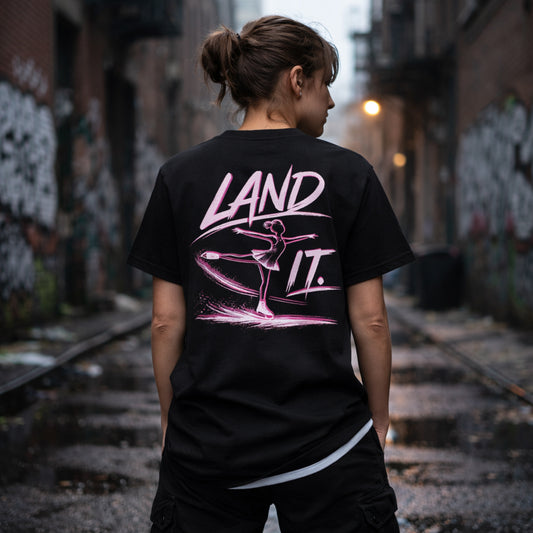 Land It Figure Skating T-Shirt Black