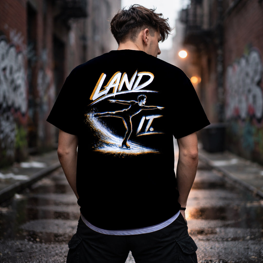 Land It Too Figure Skating T-Shirt 4XL