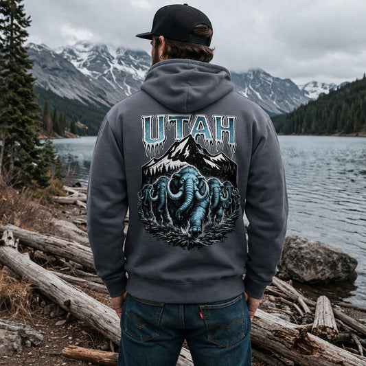 Mammoth Stampede Hockey Hoodie Denim