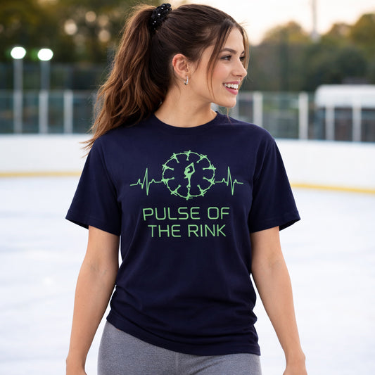 Women's Pulse of the Rink Figure Skating T-Shirt Navy