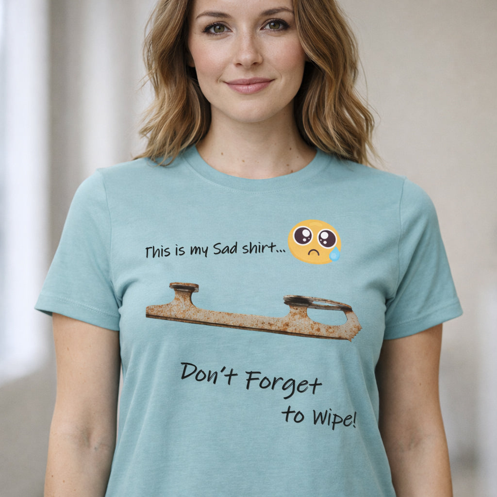 Women's My Sad Figure Skating T-Shirt Heather Blue Lagoon
