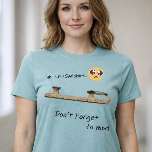 Women's My Sad Figure Skating T-Shirt Heather Blue Lagoon