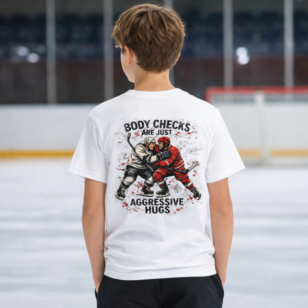 Youth Hockey Hugs T-Shirt XL