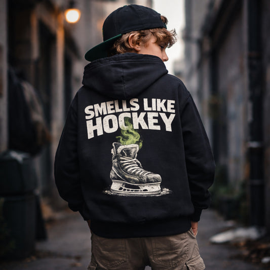 Youth Smells Like Hockey Hoodie XL