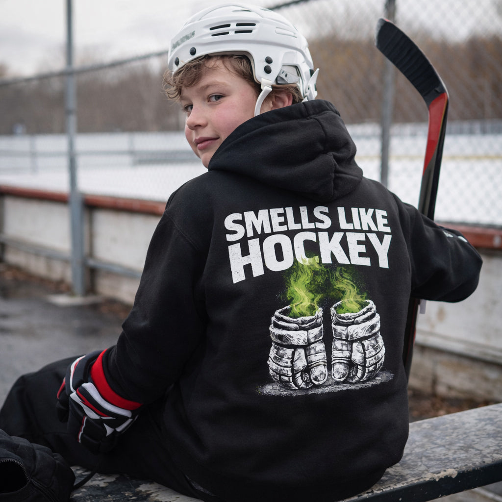 Youth Smells Like Hockey II – Game Gloves Hoodie XL