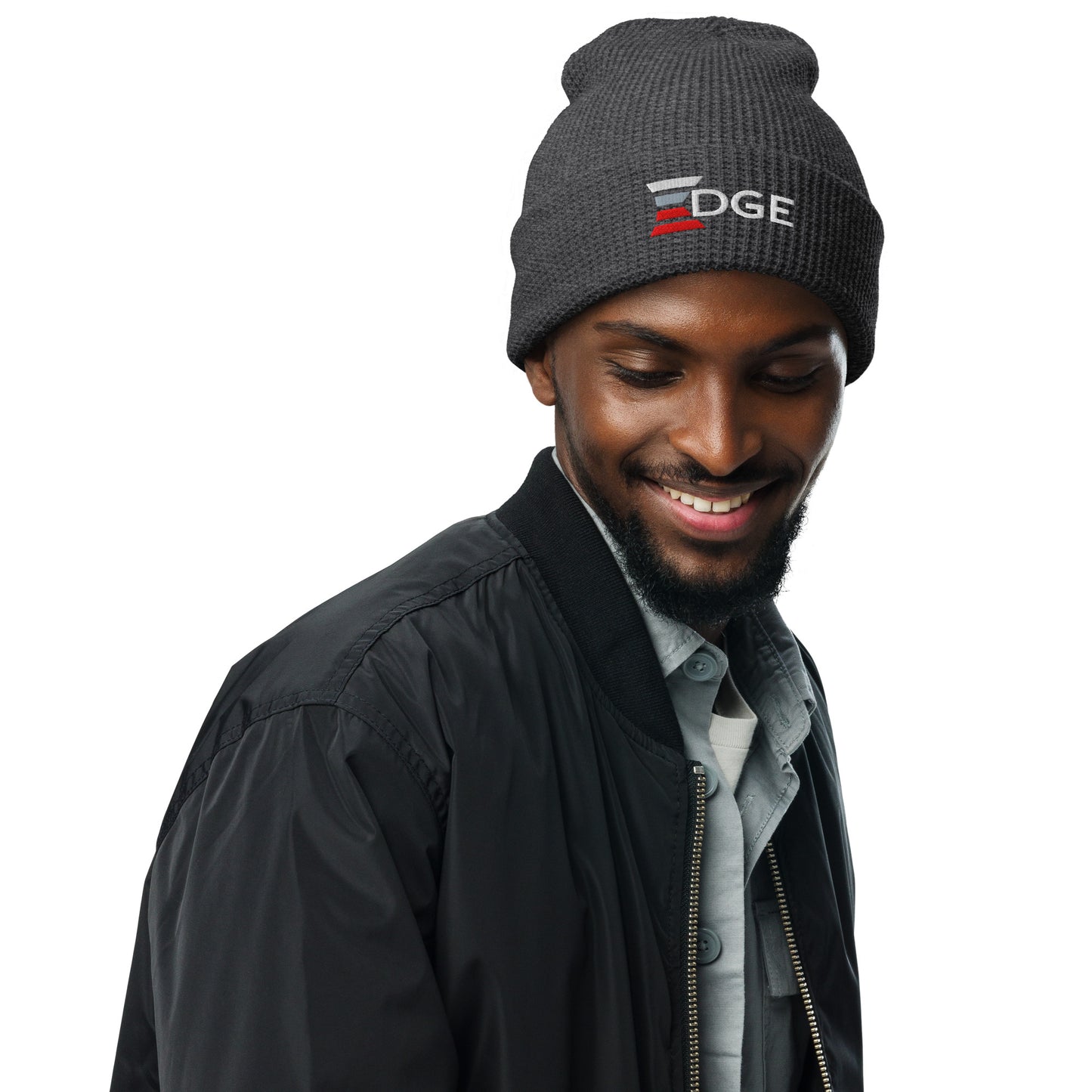 EDGE Waffle Beanie Heather Charcoal