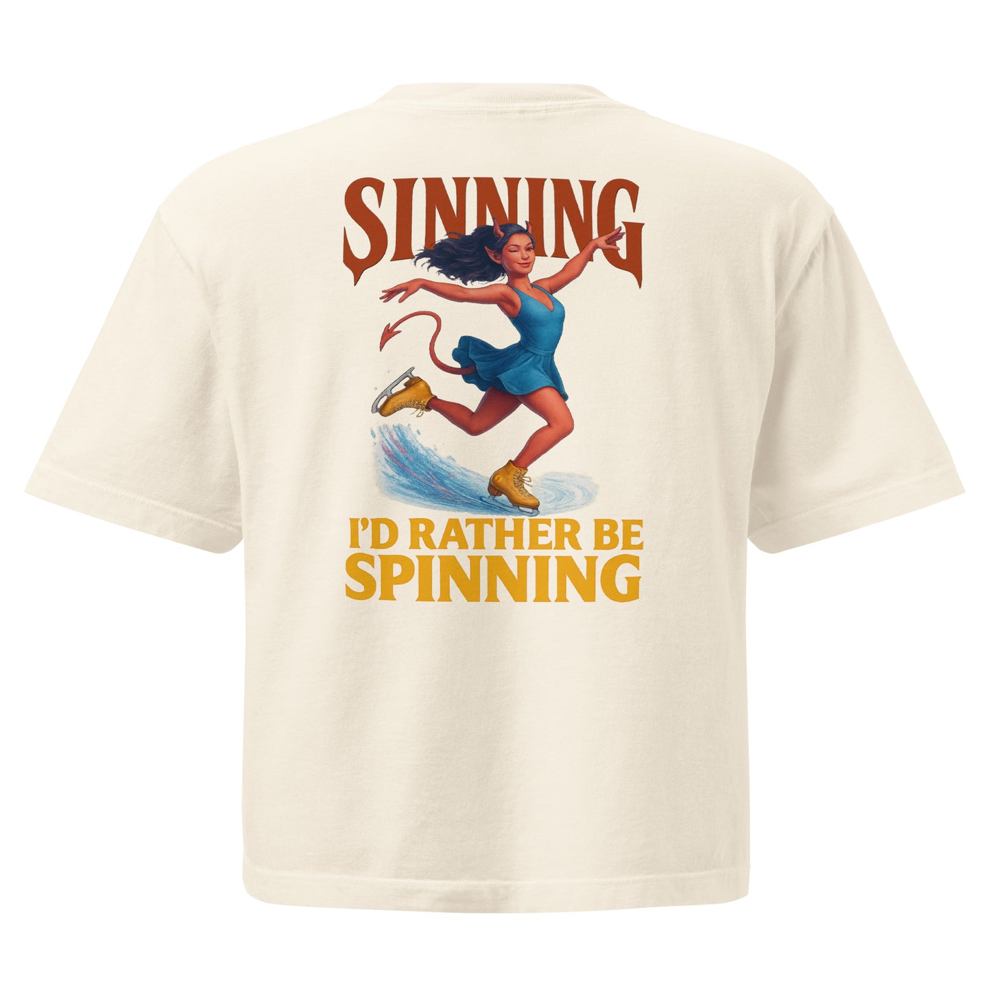 Women's Rather Be Spinning Boxy Figure Skating T-Shirt