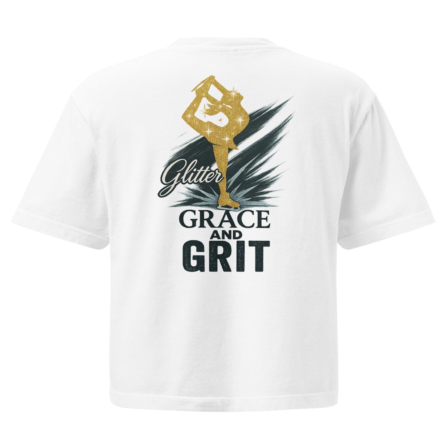 Women’s Glitter, Grace & Grit Boxy Figure Skating T-Shirt 2XL