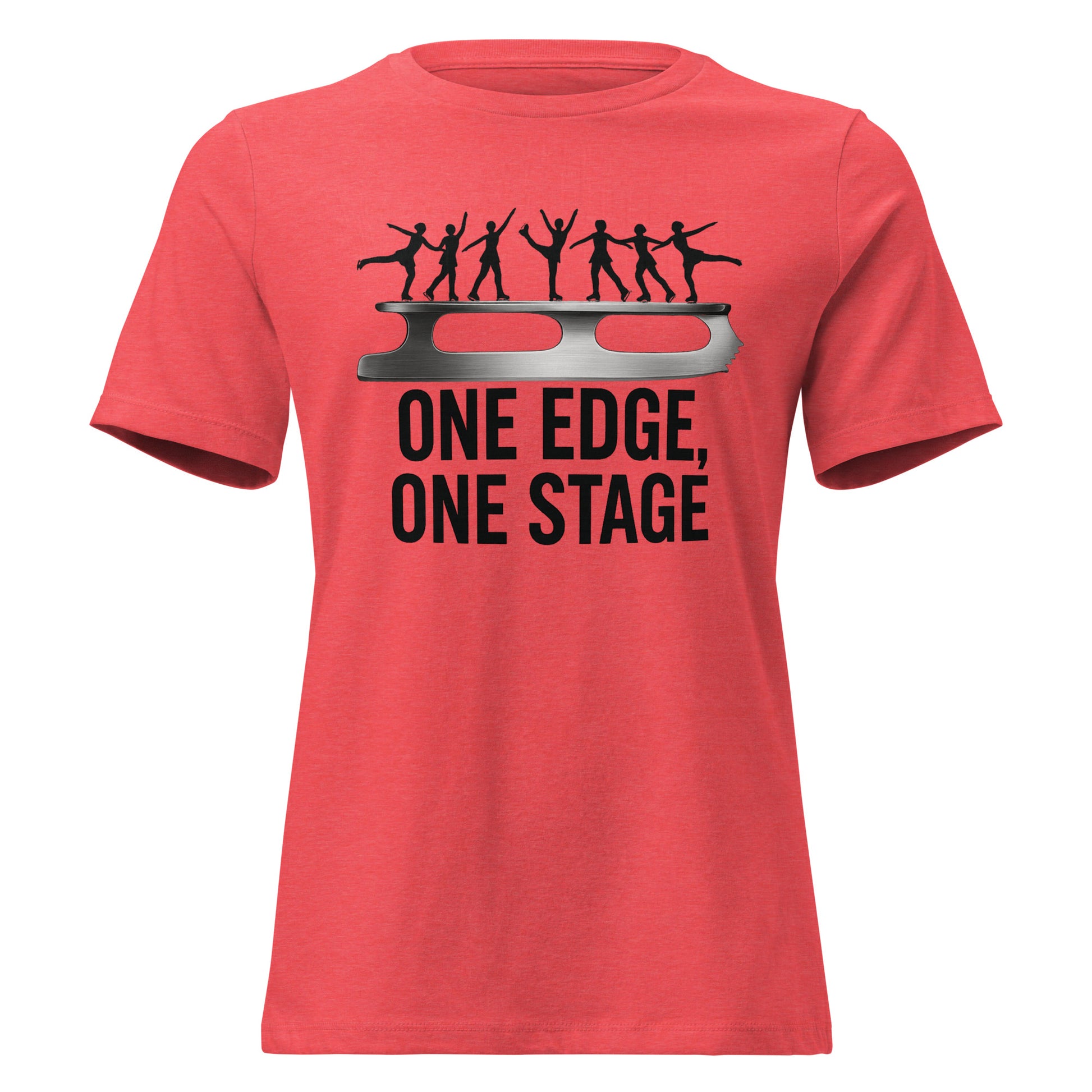 Women's One Stage Figure Skating T-Shirt Heather Red