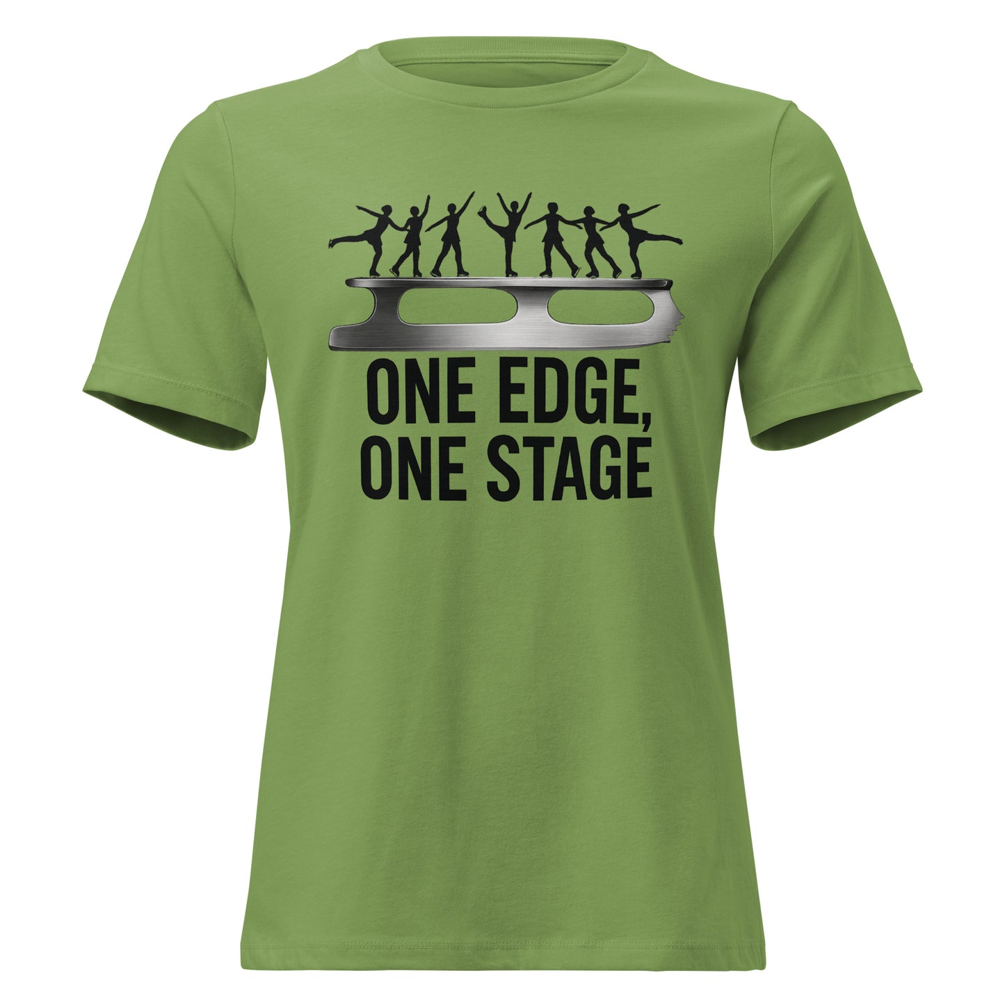 Women's One Stage Figure Skating T-Shirt Leaf