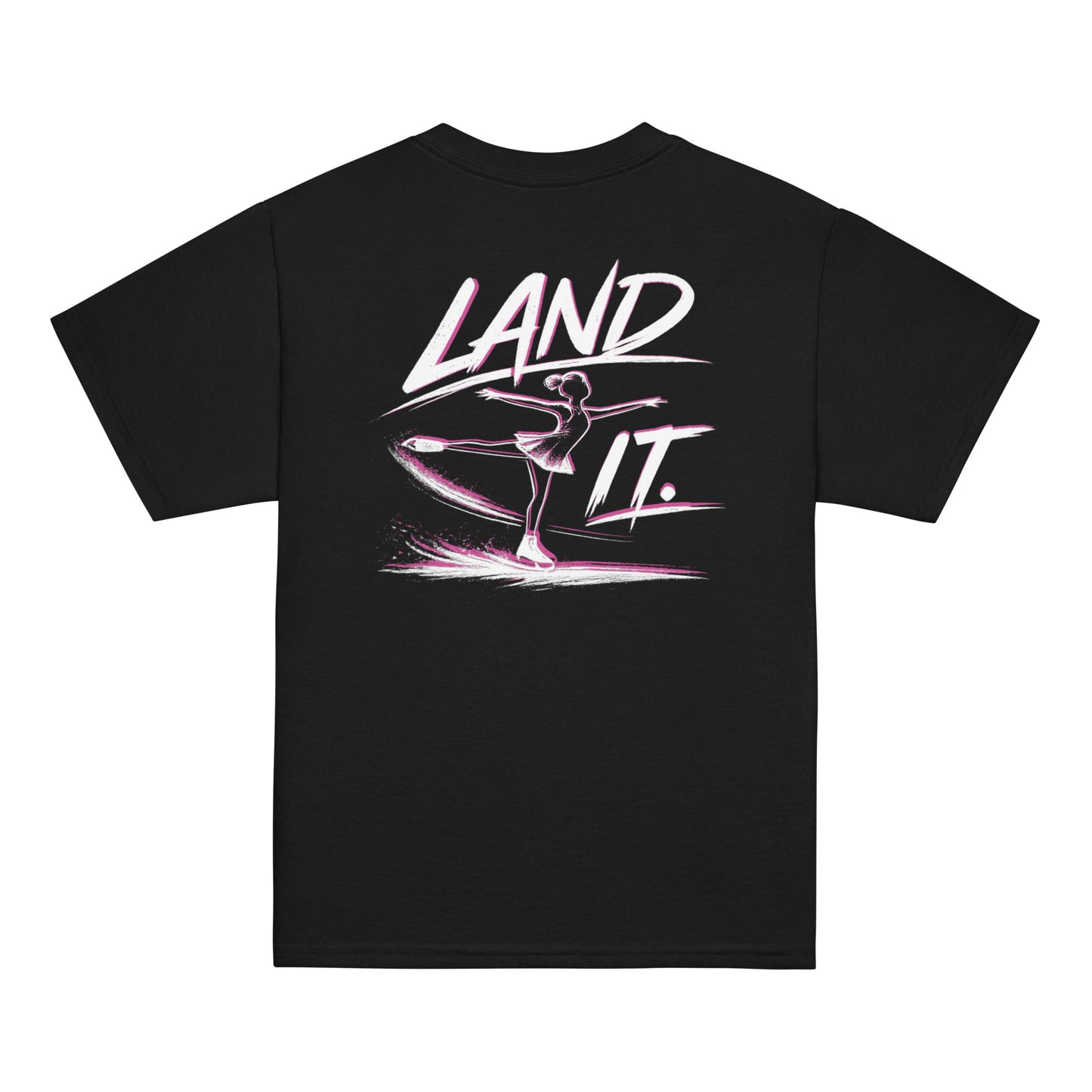 Youth Land It Figure Skating T-Shirt Black