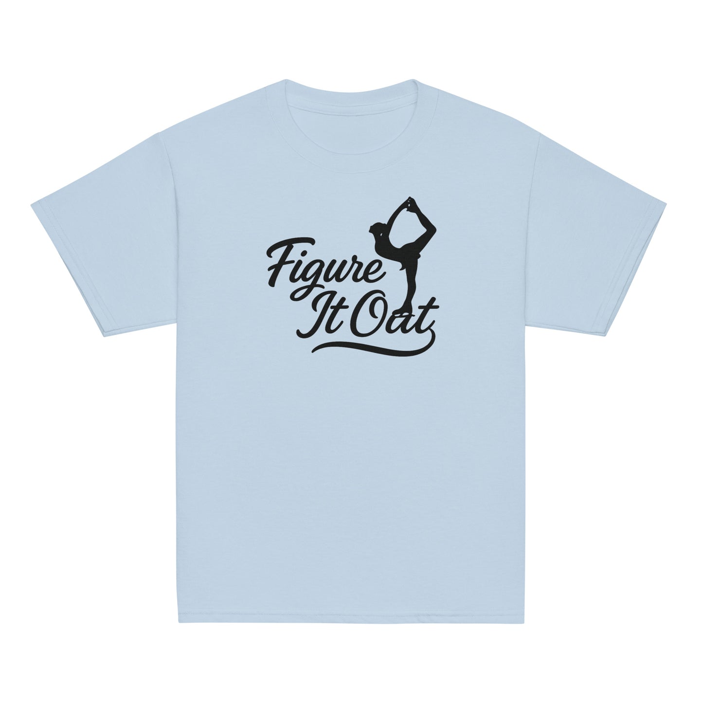 Youth Figure It Out Figure Skating T-Shirt Light Blue