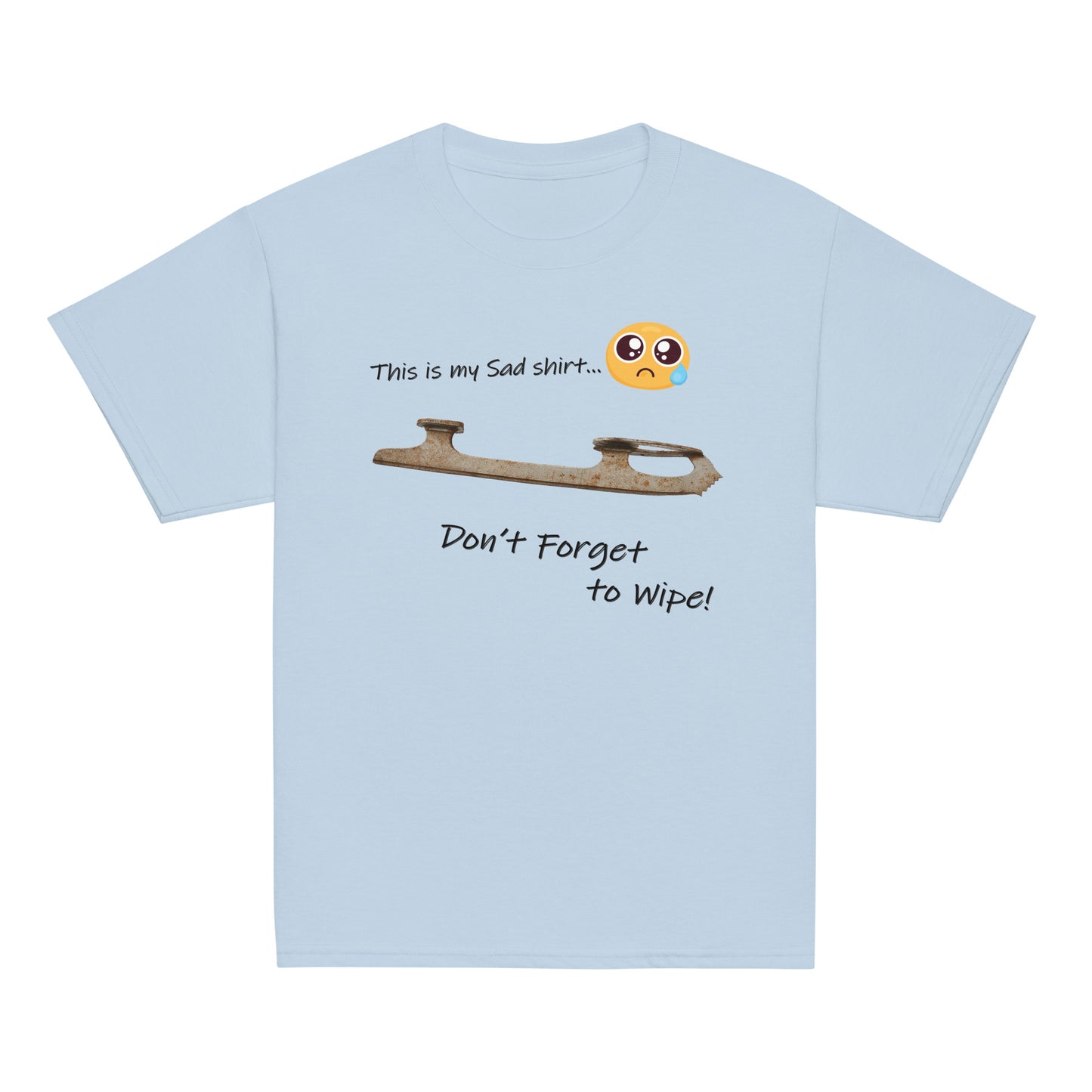 Youth My Sad Figure Skating T-Shirt Light Blue
