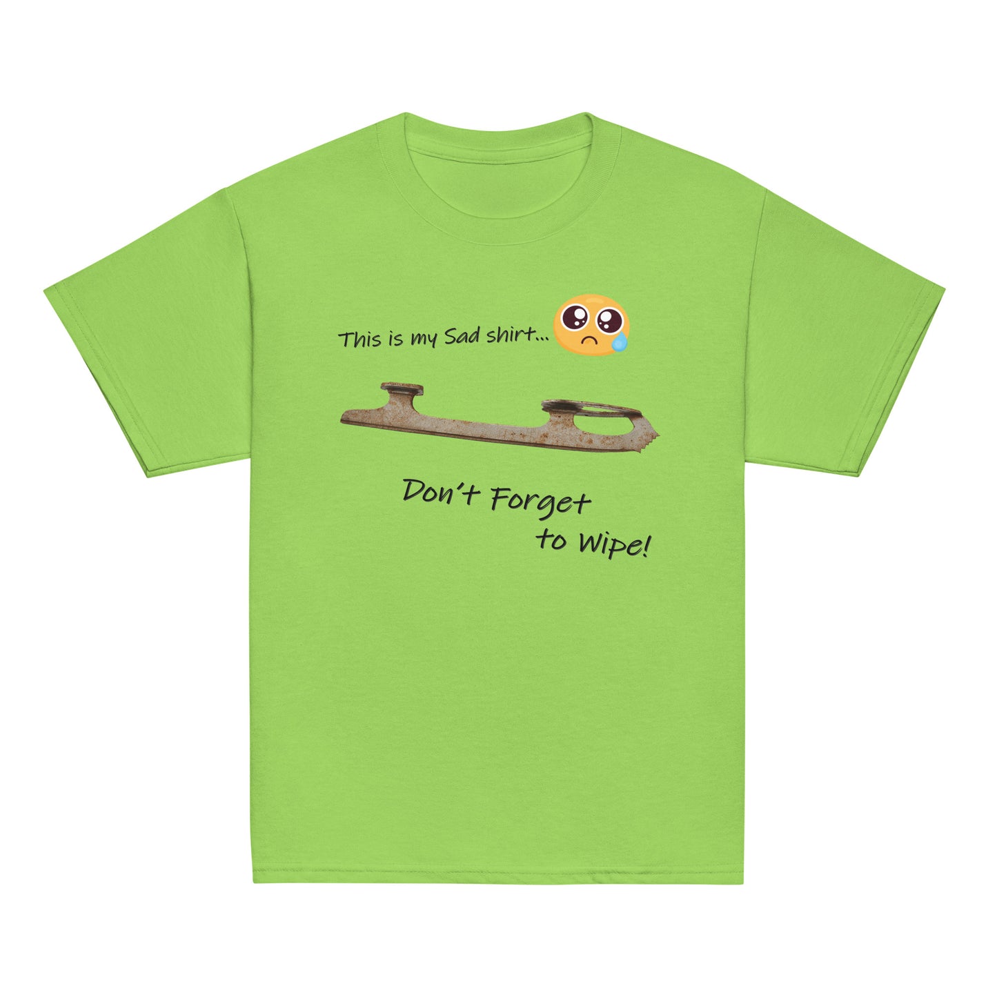 Youth My Sad Figure Skating T-Shirt Lime