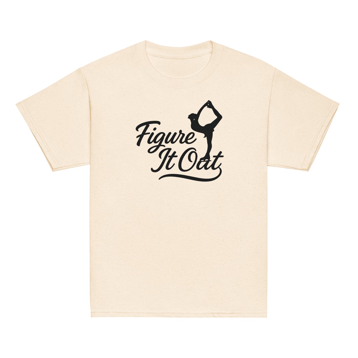 Youth Figure It Out Figure Skating T-Shirt Natural