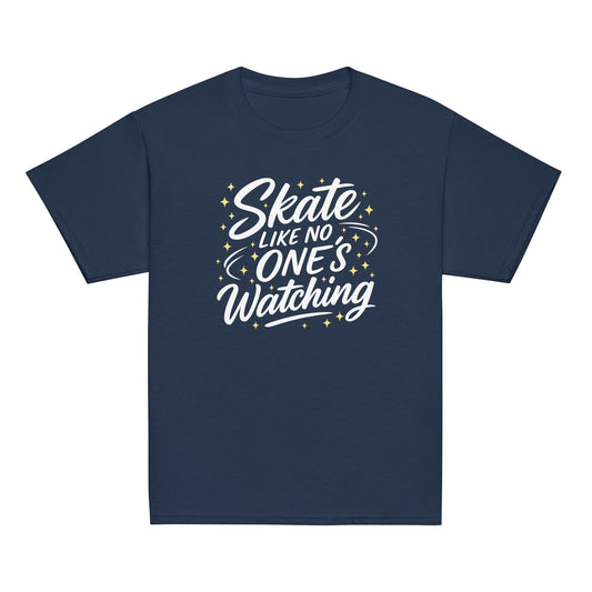 Youth Skate Like No One's Watching Figure Skating T-Shirt