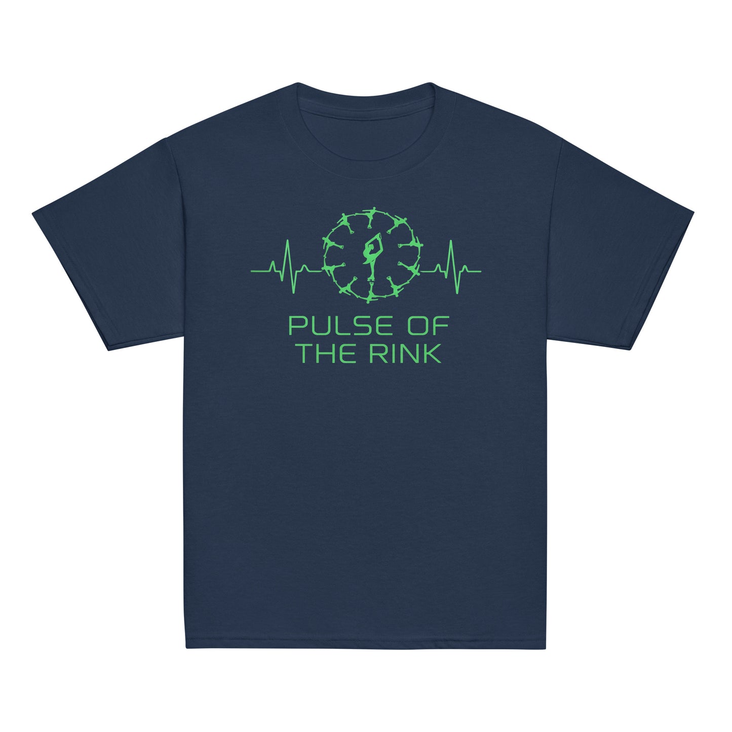 Youth Pulse of the Rink Figure Skating T-Shirt Navy